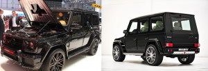 brabus G65 back view and open bonnet