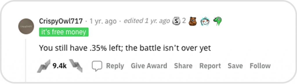 Funny comment about a losing trade on wallstreetbets